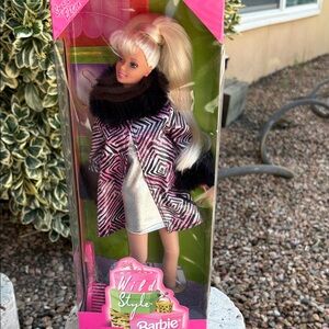Barbie Wild Style Doll with Pink and Black Coat 1997